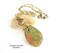 Unakite Stone Necklace on Brass Chain - Pink Green Gemstone Pendant - Handmade Wire Wrapped Stone Jewelry product 2